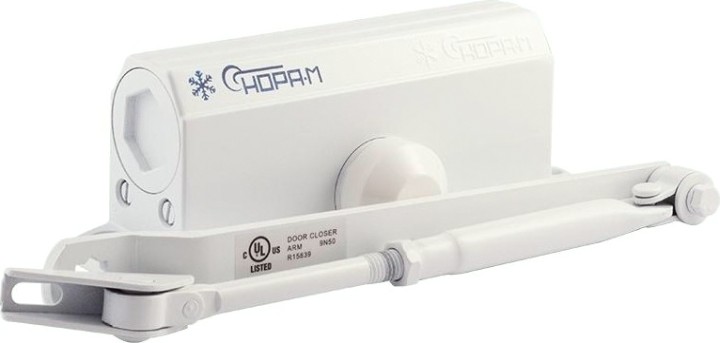 Доводчик дверной НОРА-М 3S мал. морозостойкий "Белый" [4994]