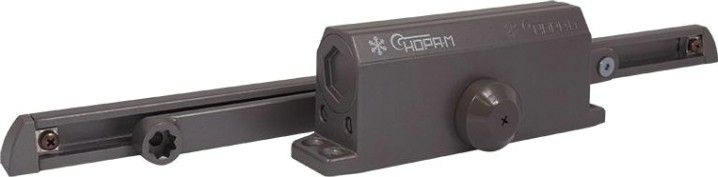 Доводчик дверной НОРА-М 3S Slider морозостойкий "Графит" [18763]