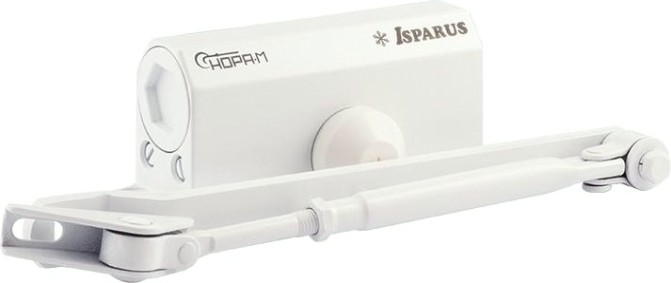 Доводчик дверной НОРА-М 410 ISPARUS морозостойкий "Белый" [17196]