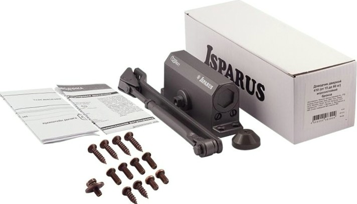 Доводчик дверной НОРА-М 410 ISPARUS морозостойкий "Графит" [17197]