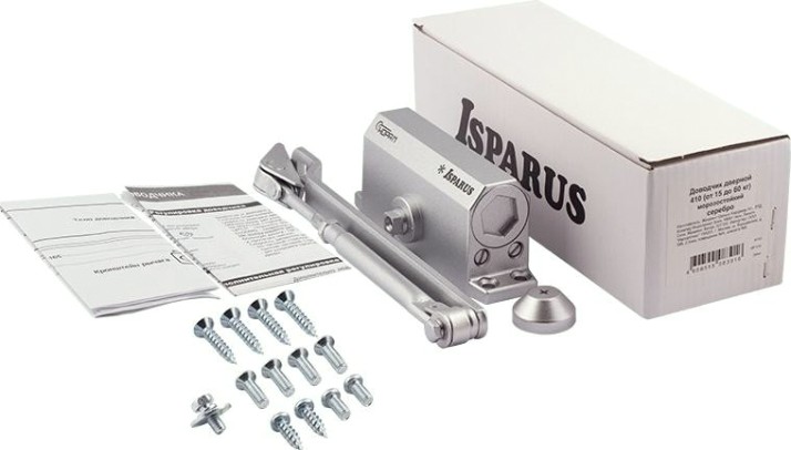 Доводчик дверной НОРА-М 410 ISPARUS морозостойкий "Серебро" [17199]
