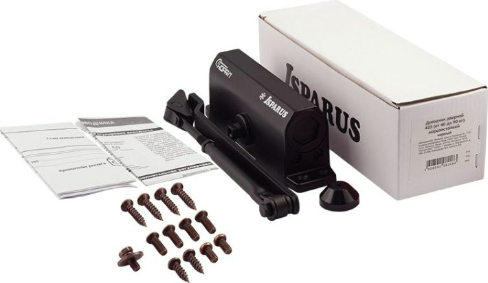 Доводчик дверной НОРА-М 420 ISPARUS морозостойкий "Черный" [18760]