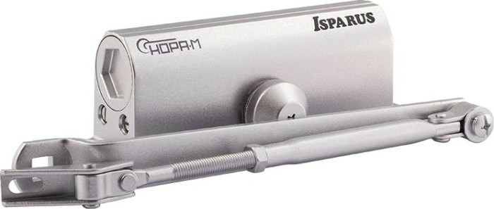 Доводчик дверной НОРА-М 420 ISPARUS морозостойкий "Серебро" [18721]