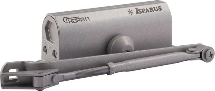 Доводчик дверной НОРА-М 420 ISPARUS морозостойкий "Серый" [18720]