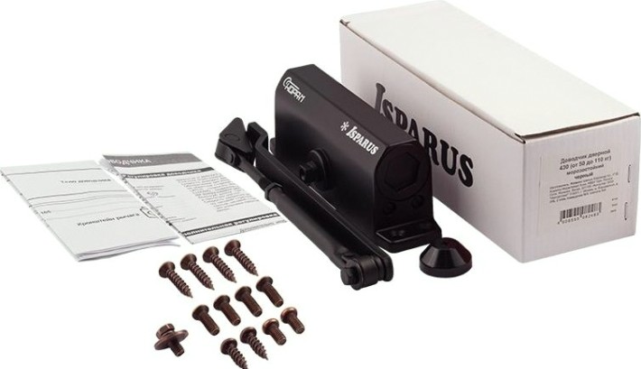 Доводчик дверной НОРА-М 430 ISPARUS морозостойкий "Черный" [17195]