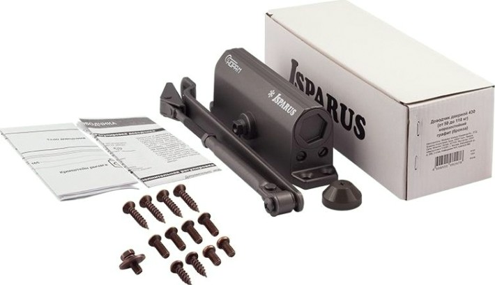 Доводчик дверной НОРА-М 430 ISPARUS морозостойкий "Графит" [16818]