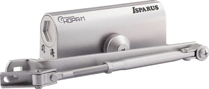 Доводчик дверной НОРА-М 430 ISPARUS морозостойкий "Серебро" [16821]