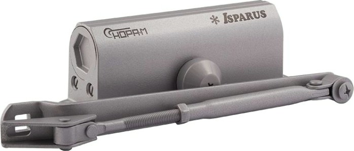 Доводчик дверной НОРА-М 430 ISPARUS морозостойкий "Серый" [16820]