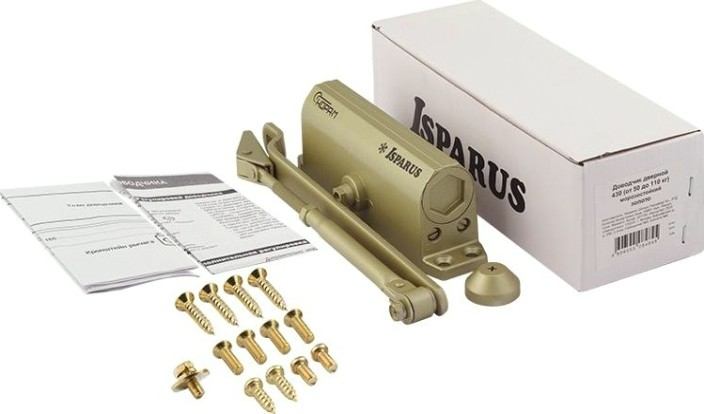 Доводчик дверной НОРА-М 430 ISPARUS морозостойкий "Золото" [18343]