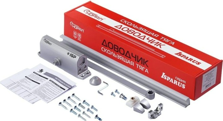 Доводчик дверной НОРА-М 430 Slider ISPARUS морозостойкий "Серый" [18777]