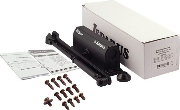 Доводчик дверной НОРА-М 440 ISPARUS морозостойкий "Черный" [17206]