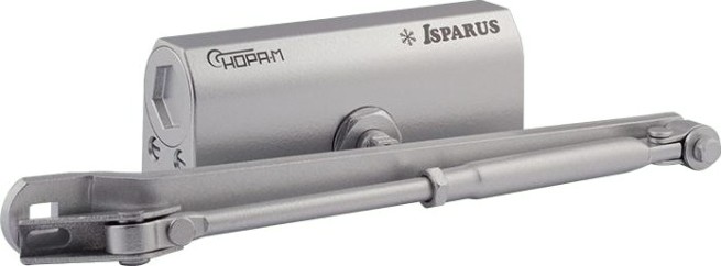 Доводчик дверной НОРА-М 440 ISPARUS морозостойкий "Серебро" [17202]