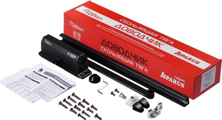 Доводчик дверной НОРА-М 440 Slider ISPARUS морозостойкий "Черный" [18946]
