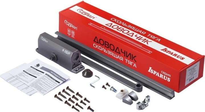 Доводчик дверной НОРА-М 440 Slider ISPARUS морозостойкий "Графит" [18780]