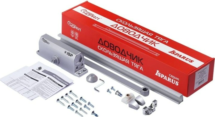 Доводчик дверной НОРА-М 440 Slider ISPARUS морозостойкий "Серый" [18783]