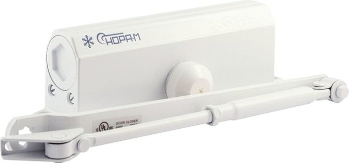 Доводчик дверной НОРА-М 4S морозостойкий "Белый" [4999]