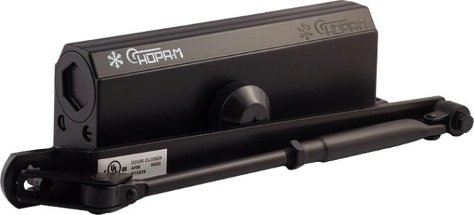 Доводчик дверной НОРА-М 4S морозостойкий "Черный" [14879]