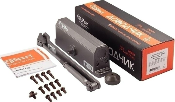 Доводчик дверной НОРА-М 4S морозостойкий "Графит" [5000]