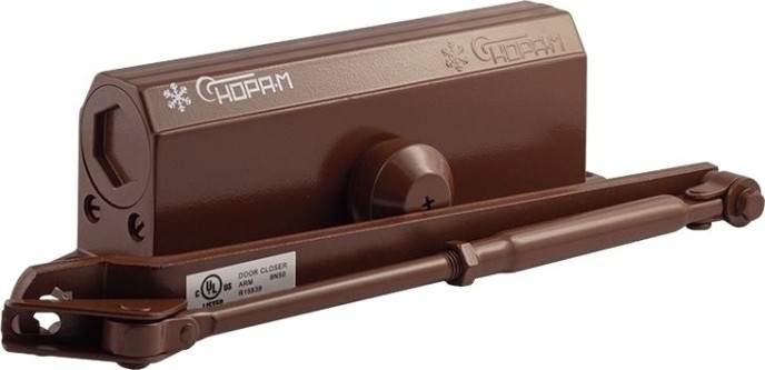 Доводчик дверной НОРА-М 4S морозостойкий "Коричневый" [15888]
