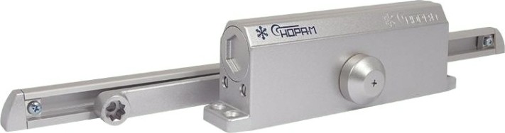 Доводчик дверной НОРА-М 4S Slider морозостойкий "Серебро" [18769]