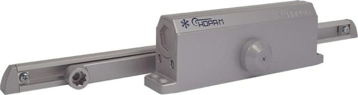 Доводчик дверной НОРА-М 4S Slider морозостойкий "Серый" [18770]