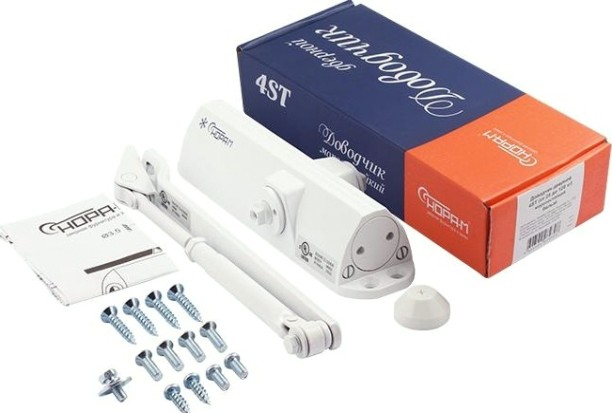 Доводчик дверной НОРА-М 4ST морозостойкий "Белый" [16645]