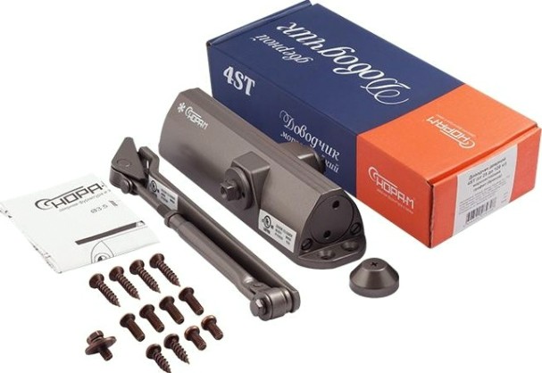 Доводчик дверной НОРА-М 4ST морозостойкий "Графит" [16646]