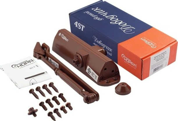 Доводчик дверной НОРА-М 4ST морозостойкий "Коричневый" [16647]