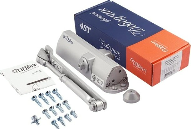 Доводчик дверной НОРА-М 4ST морозостойкий "Серый" [16648]