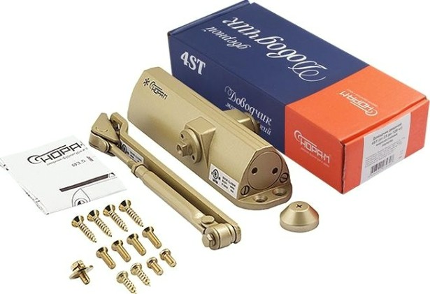 Доводчик дверной НОРА-М 4ST морозостойкий "Золото" [16651]