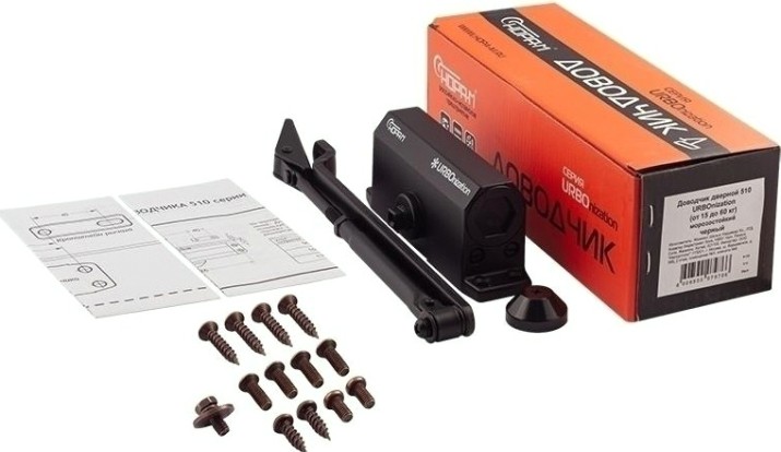 Доводчик дверной НОРА-М 510 URBOnization морозостойкий "Черный" [16632]