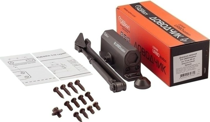 Доводчик дверной НОРА-М 510 URBOnization морозостойкий "Графит/Бронза" [16628]