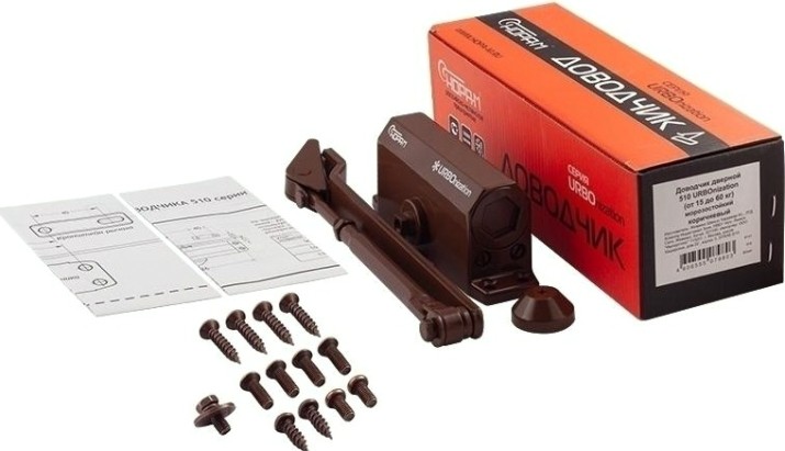 Доводчик дверной НОРА-М 510 URBOnization морозостойкий "Коричневый" [16629]