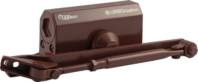 Доводчик дверной НОРА-М 510F URBOnization с фиксацией "Коричневый" [18393]