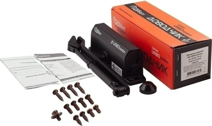 Доводчик дверной НОРА-М 520 URBOnization морозостойкий "Черный" [16610]