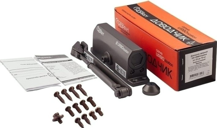 Доводчик дверной НОРА-М 520 URBOnization морозостойкий "Графит/Бронза" [16606]