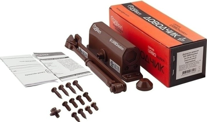 Доводчик дверной НОРА-М 520 URBOnization морозостойкий "Коричневый" [16609]