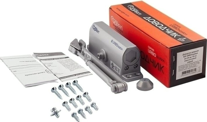 Доводчик дверной НОРА-М 520 URBOnization морозостойкий "Серый" [16607]