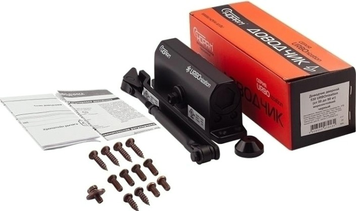 Доводчик дверной НОРА-М 530 URBOnization морозостойкий "Черный" [16616]