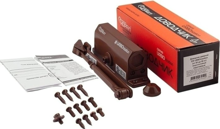 Доводчик дверной НОРА-М 530 URBOnization морозостойкий "Коричневый" [16615]