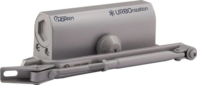 Доводчик дверной НОРА-М 530F URBOnization с фиксацией "Серый" [18395]