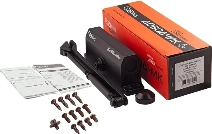 Доводчик дверной НОРА-М 540 URBOnization морозостойкий "Черный" [16637]