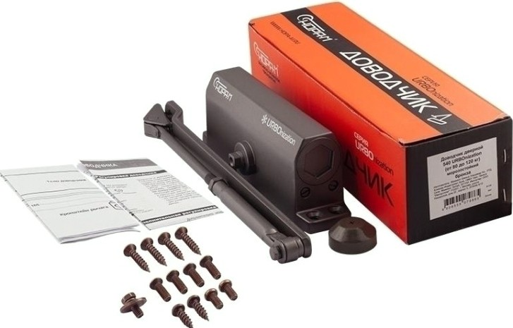 Доводчик дверной НОРА-М 540 URBOnization морозостойкий "Графит/Бронза" [16634]