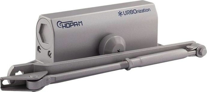 Доводчик дверной НОРА-М 540 URBOnization морозостойкий "Серый" [16635]