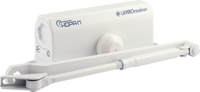 Доводчик дверной НОРА-М 550 URBOnization морозостойкий "Белый" [16639]