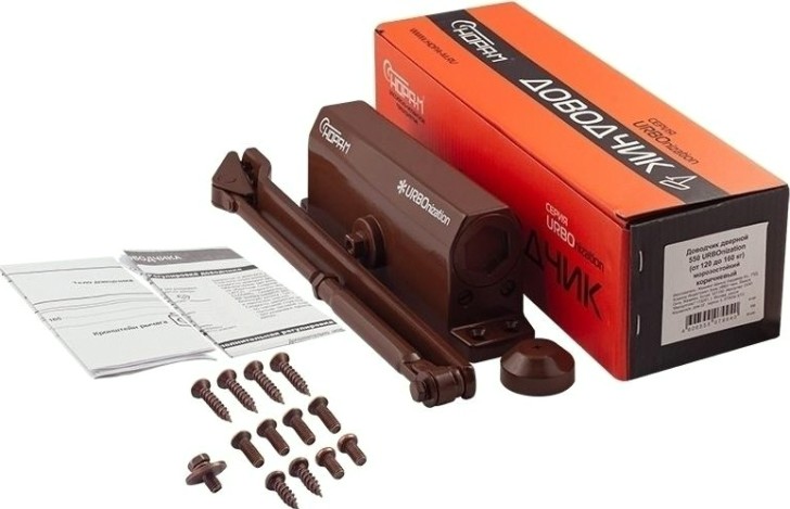 Доводчик дверной НОРА-М 550 URBOnization морозостойкий "Коричневый" [16641]