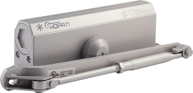 Доводчик дверной НОРА-М 5S морозостойкий "Серебро" [5008]