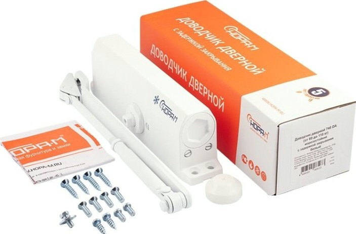 Доводчик дверной НОРА-М 740DA "Белый" [18409]