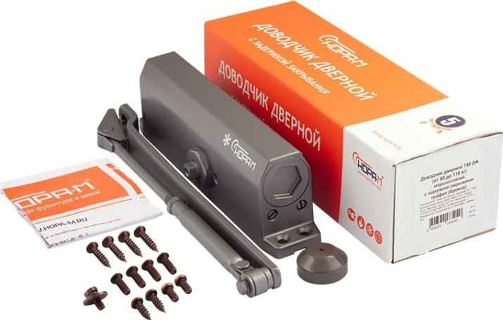 Доводчик дверной НОРА-М 740DA "Графит" [18410]