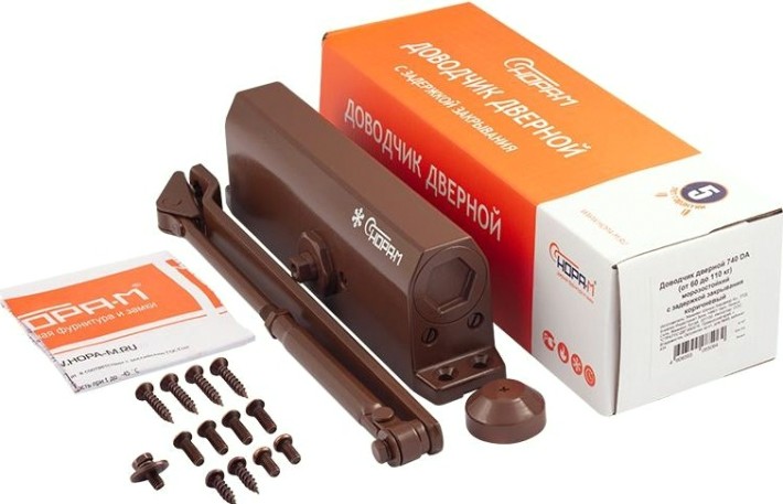 Доводчик дверной НОРА-М 740DA "Коричневый" [18412]